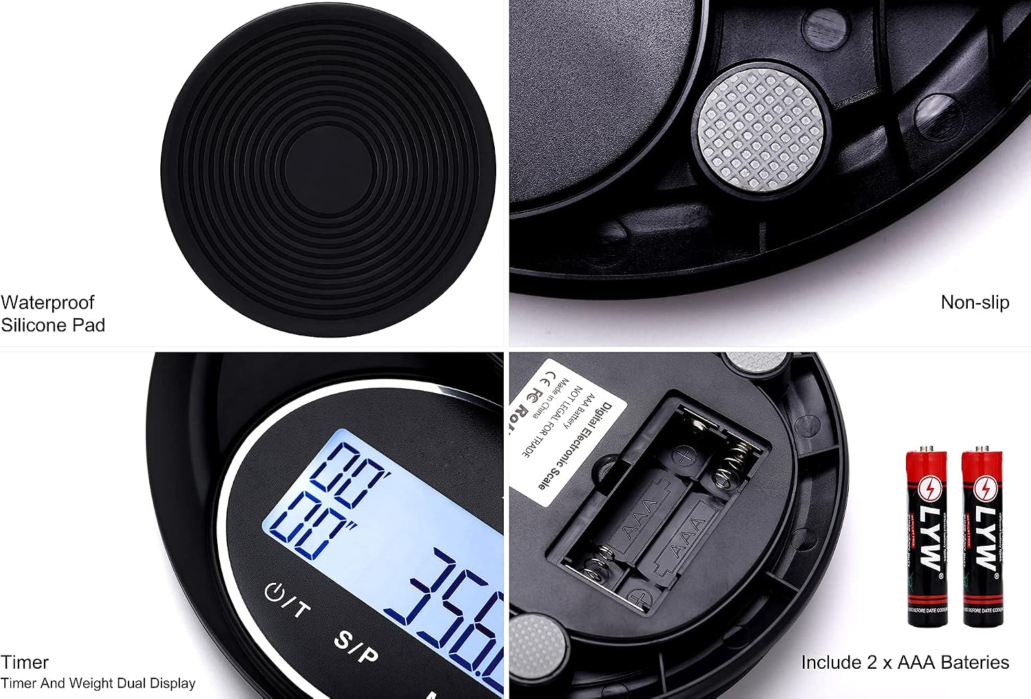Digital Kitchen Scale,Digital Scale for Baking,Kitchen,Food,Cooking,Digital Food Scales Digital Weight Grams and Ounces with Waterproof Cover