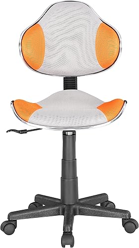 Miniatura 7 de JJS Silla ejecutiva de computadora con respaldo bajo para oficina en casa, silla ergonómica de malla con base extra grande y almohadillas,