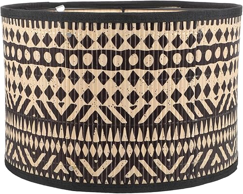 Miniatura 10 de DOITOOL Pantalla de bambú para lámpara colgante, pantalla de luz de noche, pantalla de mesa, cubierta de lámpara de mesa, pantalla de araña para