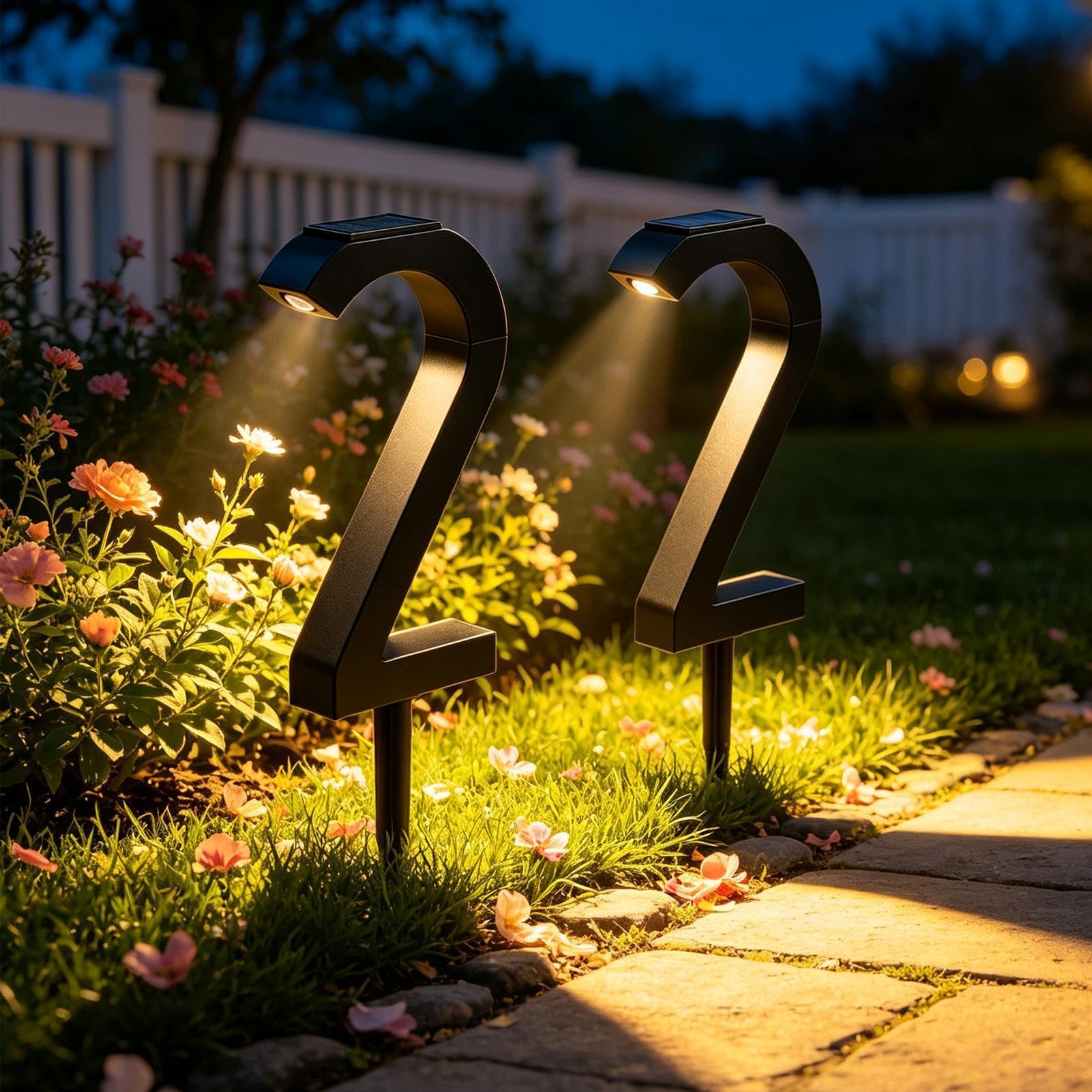 Lampes Solaires D' Lampe D'Éclairage Étanche Sur Piquet Forme Numéro 2