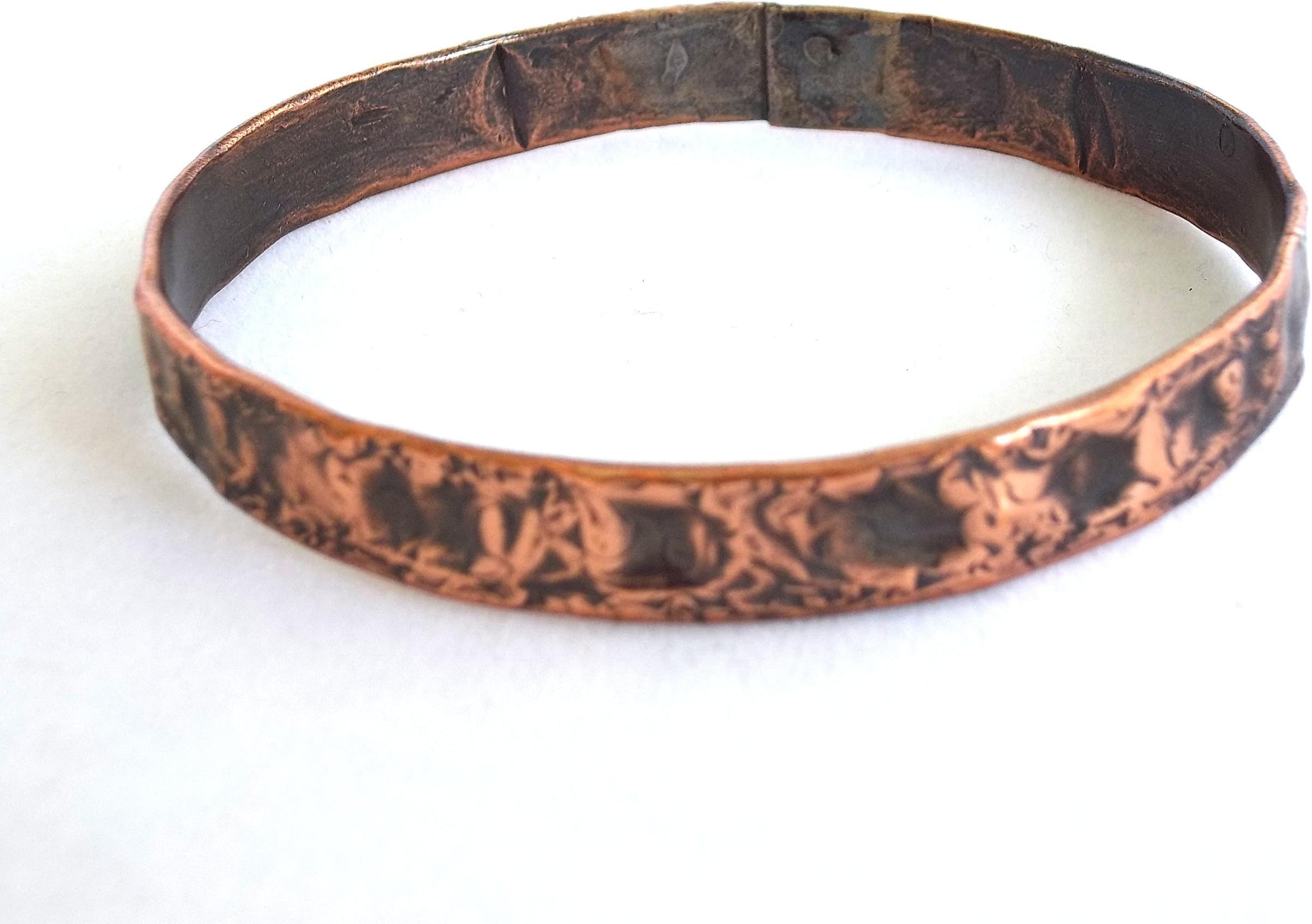 Bangle Bracelet, Hammered Copper
