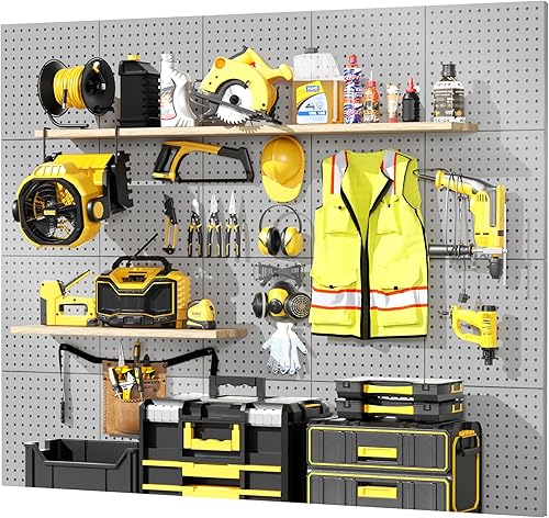 Miniatura 33 de FZK Tablero de clavijas, kit organizador de pared de 74 piezas de metal. Tablero de clavijas resistente, tableros de clavijas, tablero de clavijas