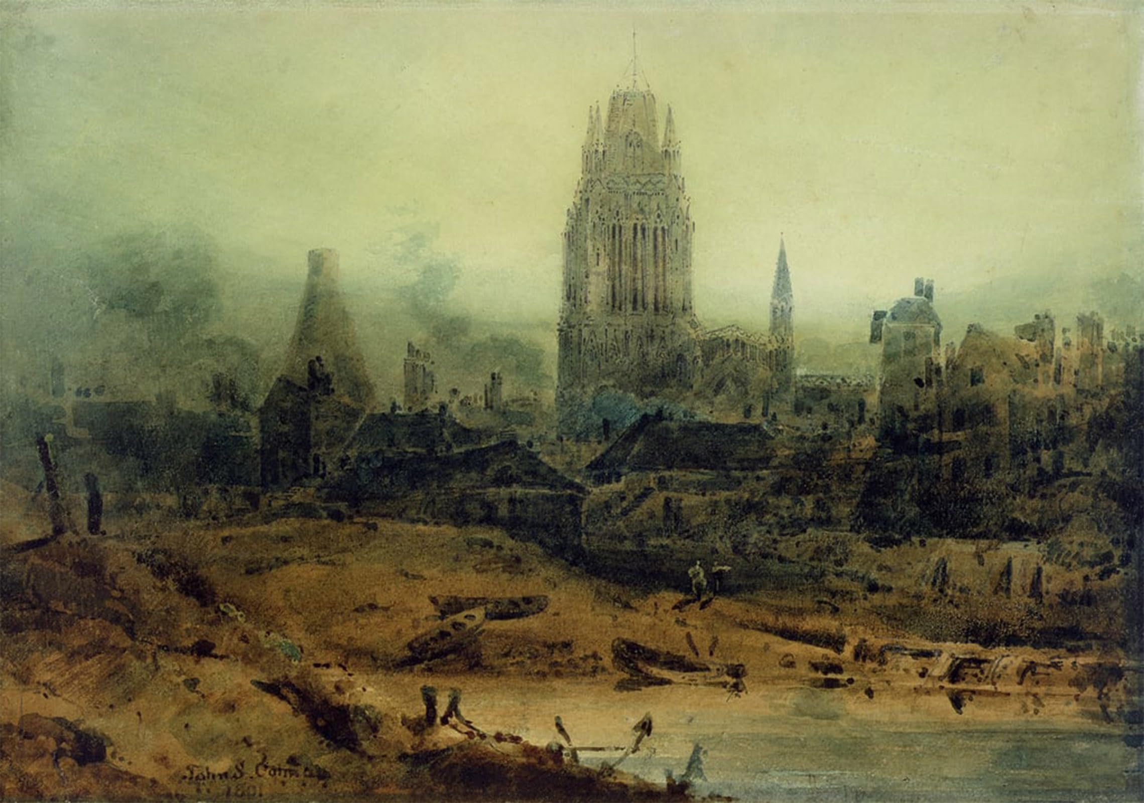 SERENDIPITP Retro Picture Poster Wall Art Pictures Painting Bristol by Sell Cotman Wall Art Canvas Print for Wall Decor 60x90cm