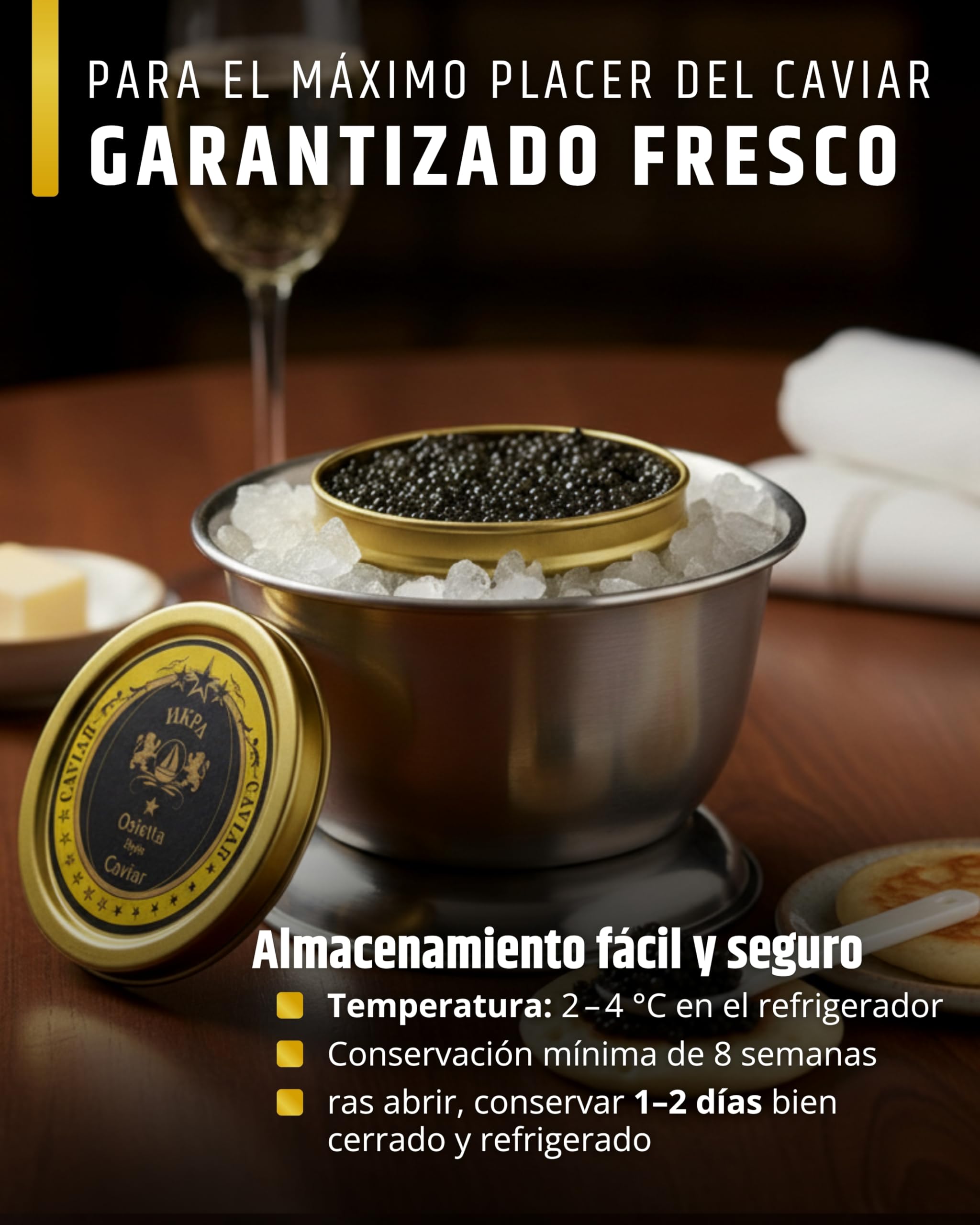 Osietra Kaviar Select - Cuchara de nácar (125 g) Cría de la UE - 3