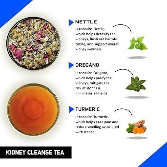 TEACURRY Kidney detox Tea (30 Tea Bags) - Helps to Detoxify Kidney & Pull Out Kidney Stones | Detox Kidney Naturally With - Dandelion, Penang Clove | 1 Month Pack