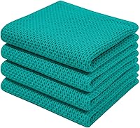 Vista 115 de Homaxy Paños de cocina de 100% algodón con tejido de gofre, ultra suaves, absorbentes, de secado rápido, 12 x 12 pulgadas, paquete de 6, albaricoque