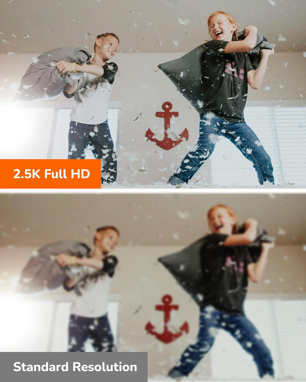 SensForge 2.5K Rechargeable Indoor Pan-Tilt Security Camera, 360° Coverage, AI Human & Pet Detection, Two-Way Talk, Dual-Band Wi-Fi (2.4G/5G), 64GB SD Card, Free Basic Plan, Optional Subscription