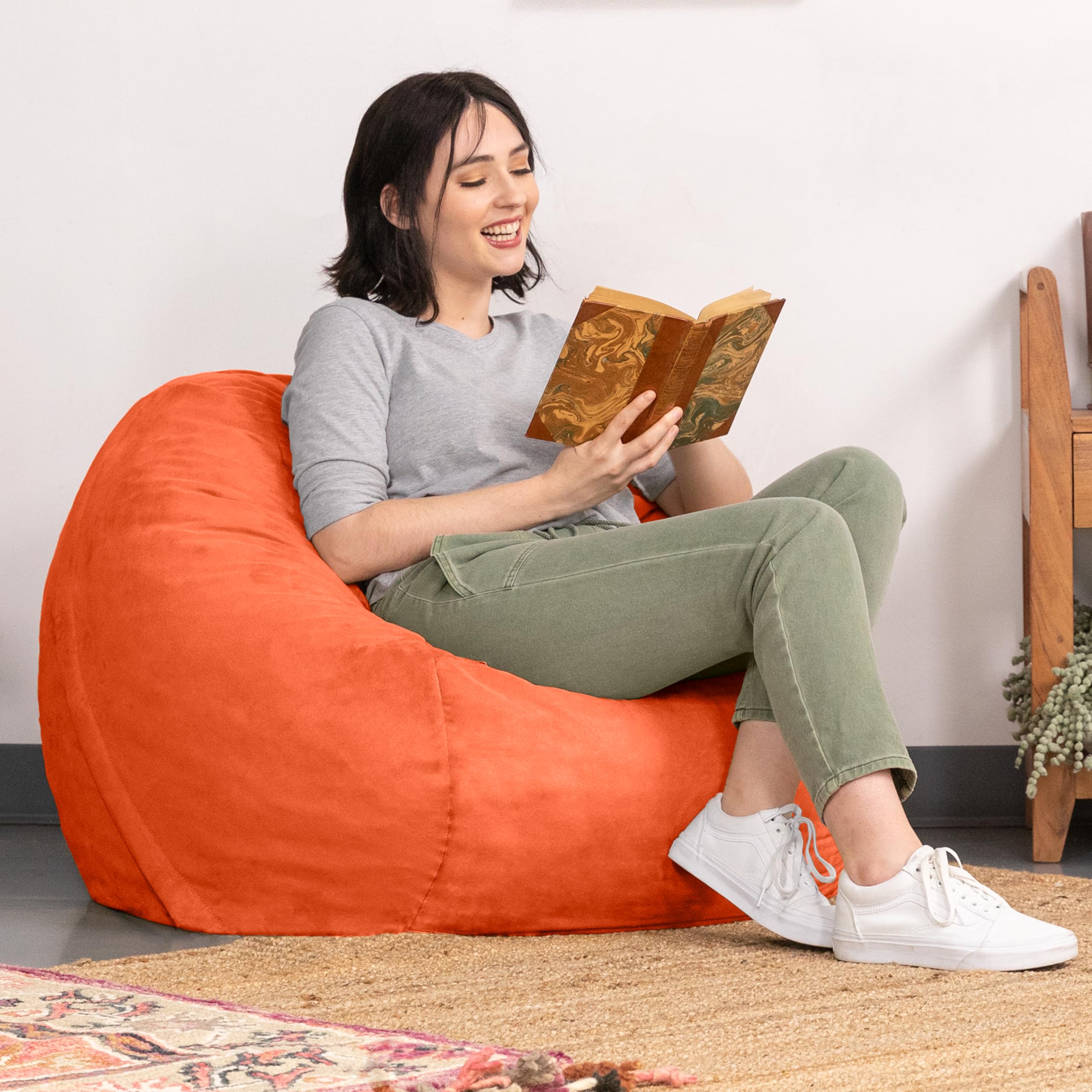 Amazon.com: Jaxx Saxx 3' Bean Bag Chair, Orange : Home & Kitchen