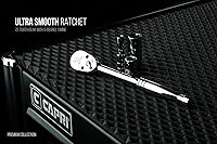 Vista 7 de Capri Tools - Trinquete de perfil bajo de cuadrante de 1/2 pulgada, 72 dientes verdaderos y arco oscilante de 5 grados