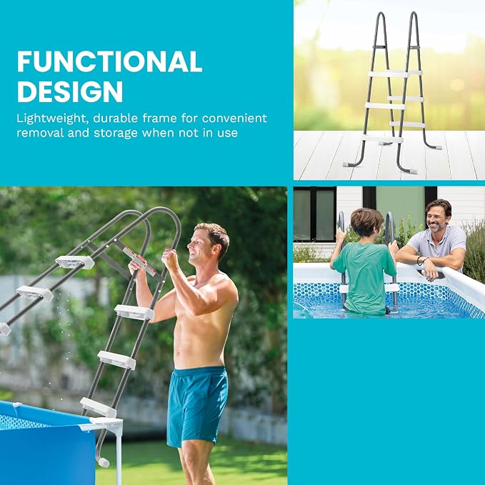 Escalera para piscina Intex de marco de acero 42 pulg miniatura 6