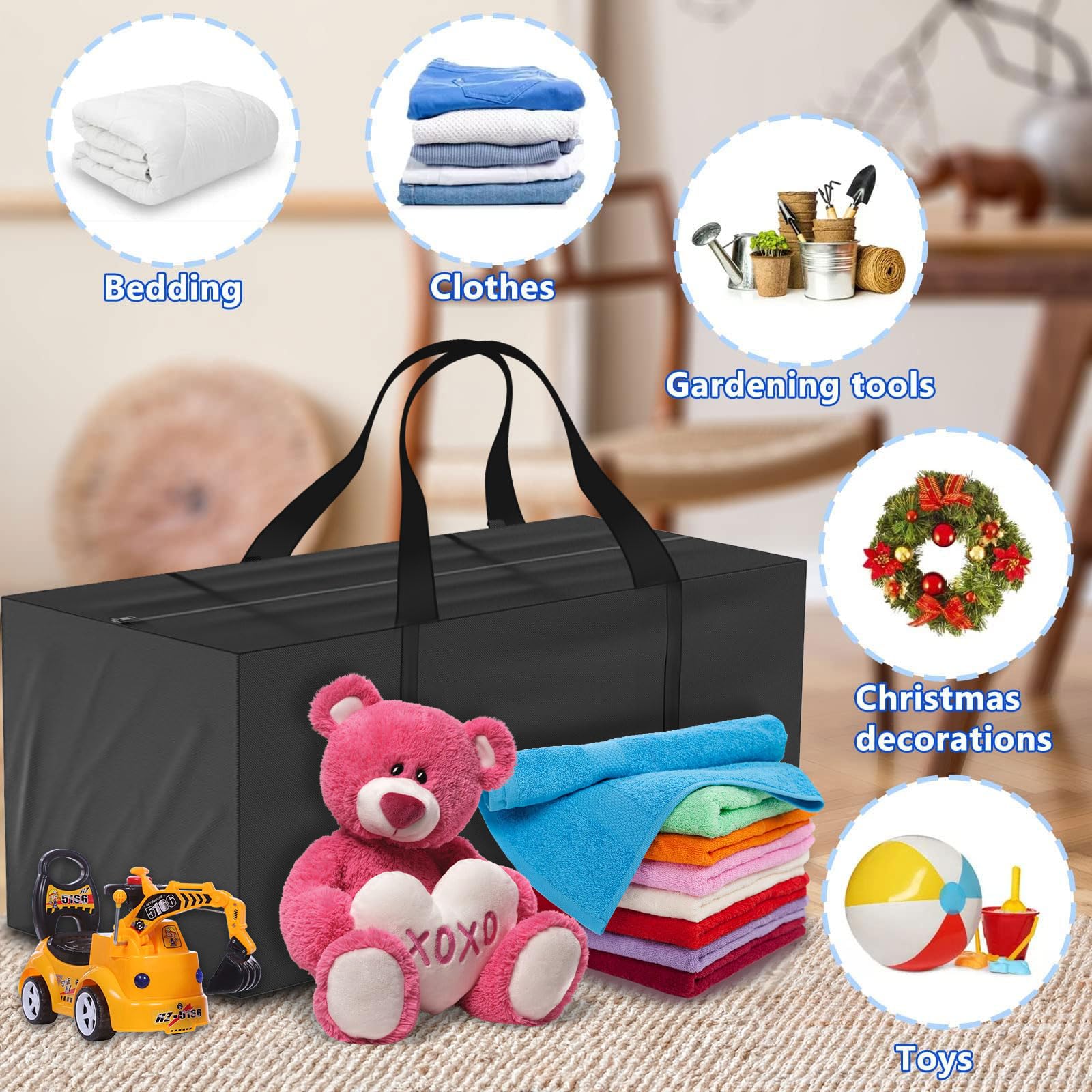 Sac De Rangement XXL Pour Coussins Jardin Et Sapin Noël - Housse Anti-UV Imperméable