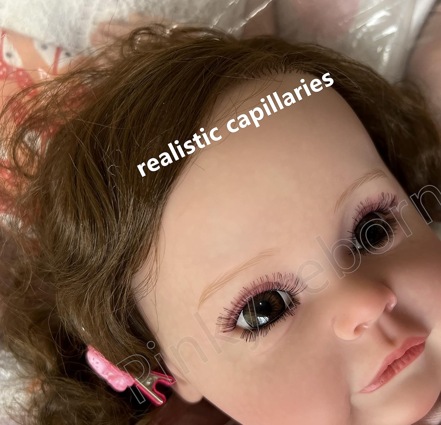 Pinky Reborn Toddler Baby Doll Girls 24 Inch 60CM Real Life Newborn Baby Dolls with Cloth Body Realistic Doll Weighted Soft Silicone Dolls Gift Set for Kids Age 3+