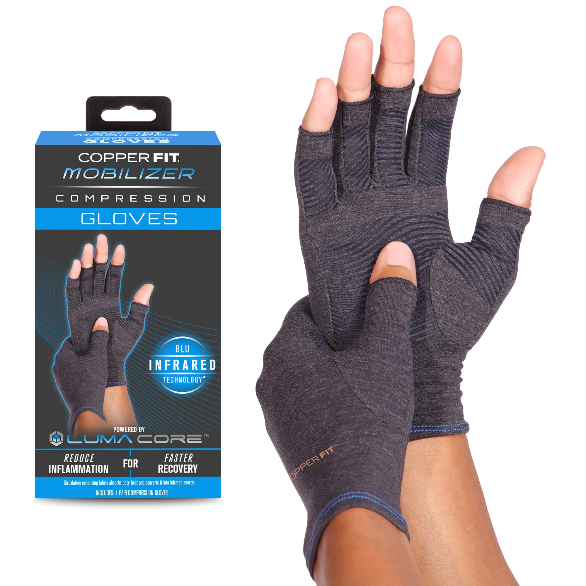 Copper Fit Mobilizer Hand Compression Gloves