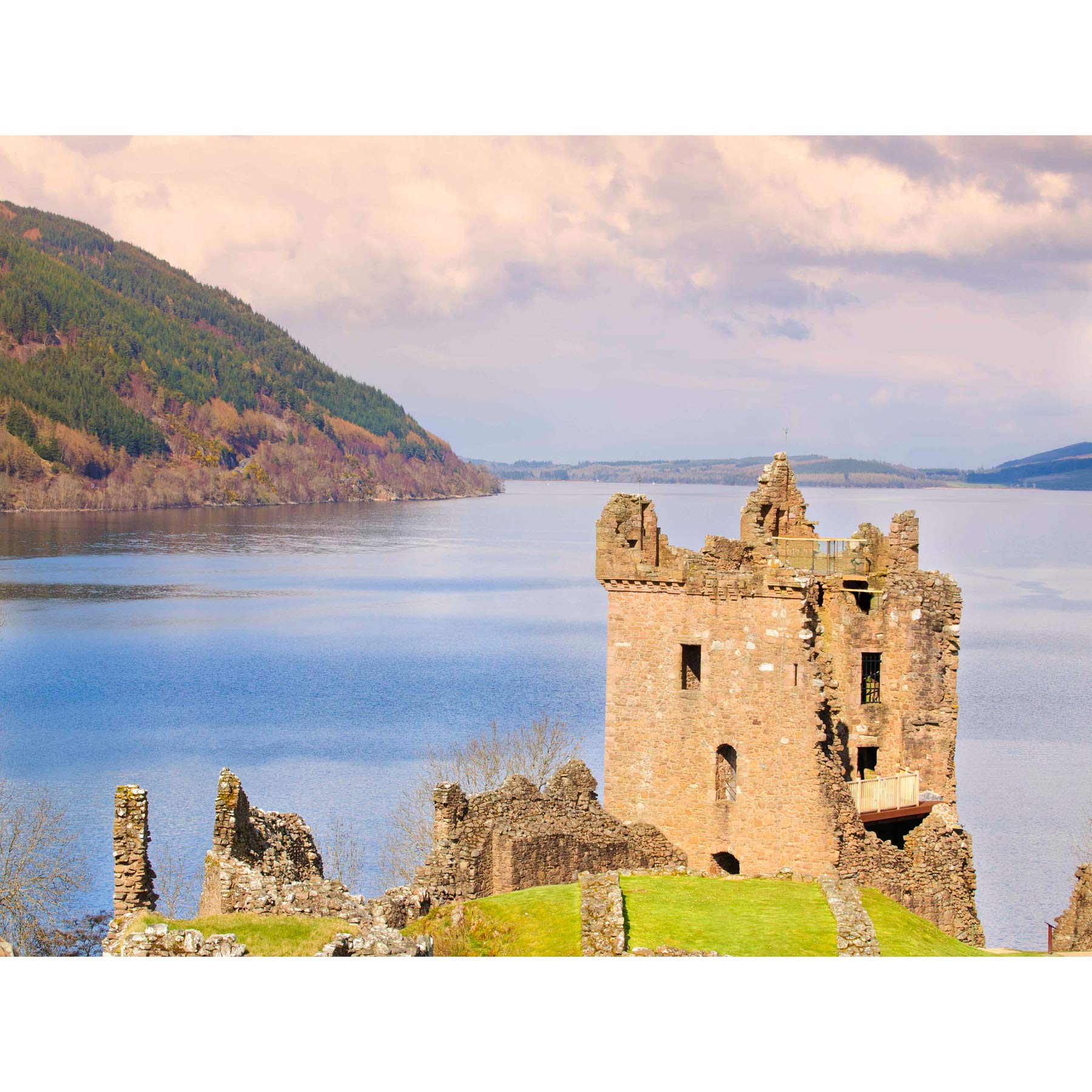 Wee Blue Coo PHOTOGRAPHY LANDMARK CASTLE URQUHART LOCH NESS SCOTLAND ART PRINT 12x16 '' POSTER MP3476B