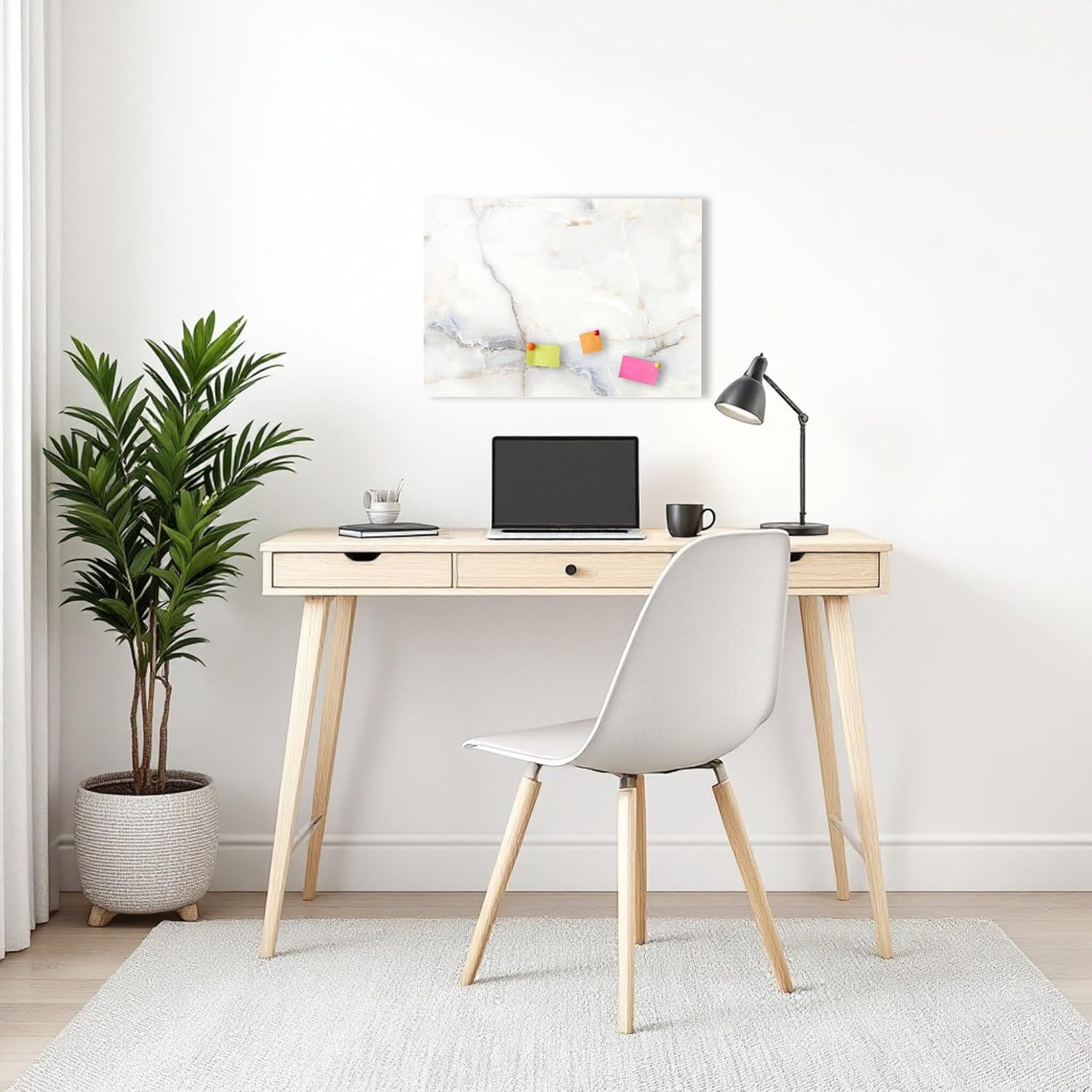 Concept Crystal ® Minimalist Magnetic Dry-Erase Board– Sleek Metal Writing Board & Magnet Display Panel – Perfect for Home Office, Entryway & Creative Spaces – Size 23.62" x 15.75" (60cm x 40cm)