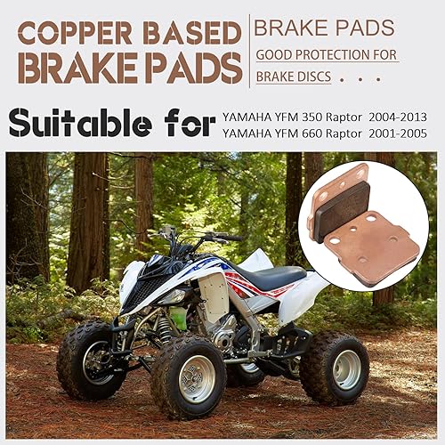 Miniatura 9 de 400EX Pastillas de freno delanteras y traseras para Honda TRX400EX TRX 400EX 1999-2009, TRX300EX TRX 300EX 1993-2009, YFM 350 YFM 660