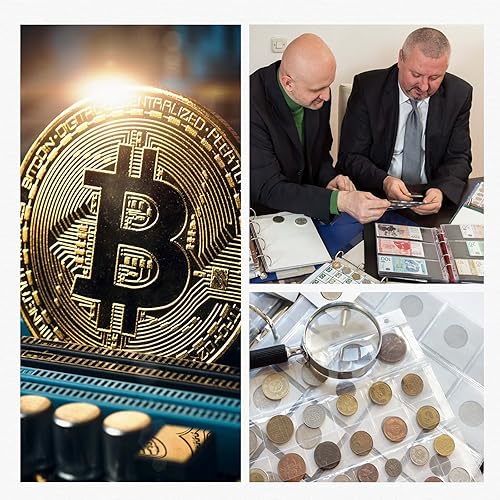 Miniatura 5 de Yinkin 30 monedas de desafío en blanco para grabar espacios en blanco, bordes roscados de 1.575 in con caja de protección acrílica, moneda de