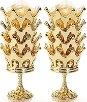 Vista 8 de Paquete de 30 coronas rellenables con bolsa, copa de plástico dorada con bolsas con cordón, cajas de almacenamiento decorativas para dulces, dulces