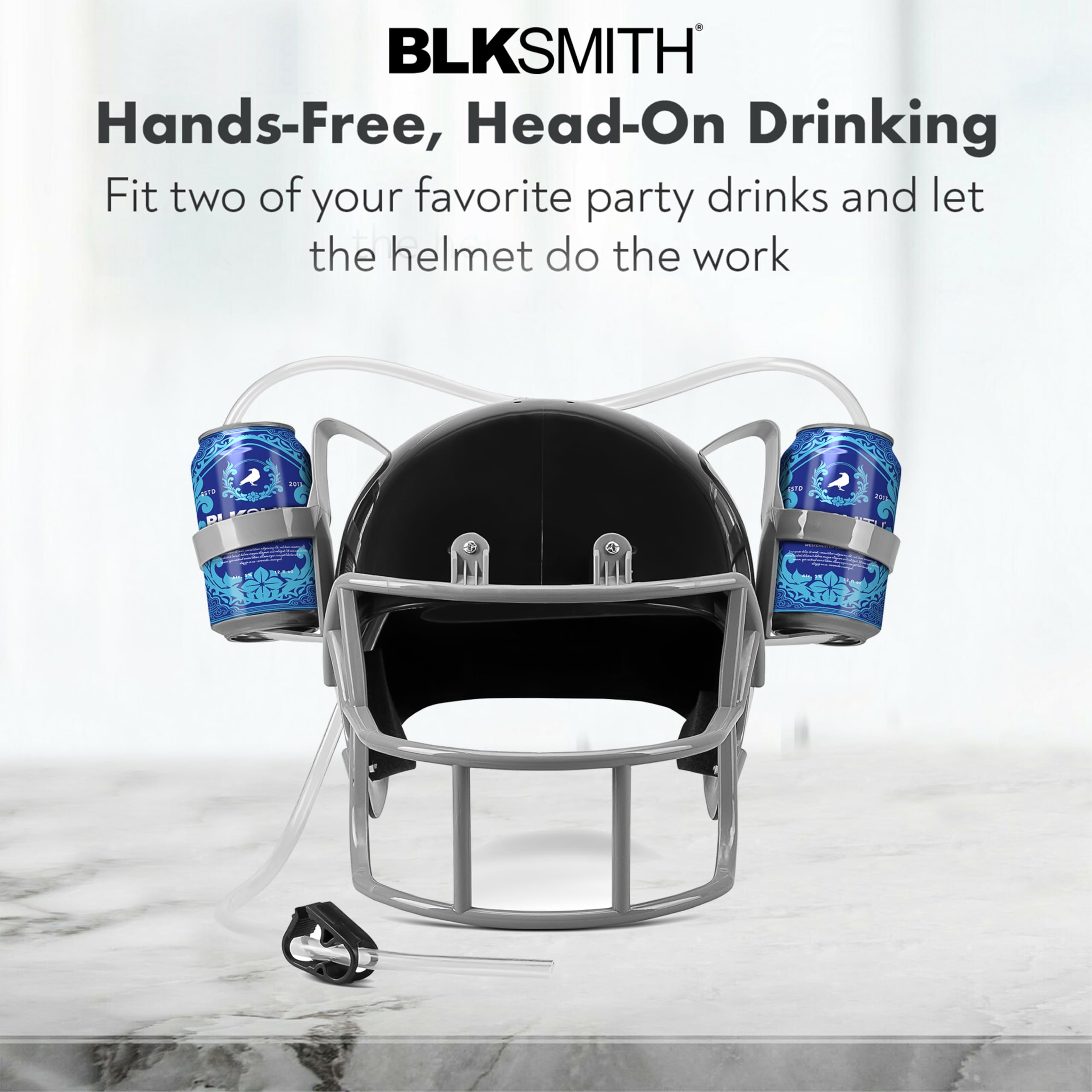 black football drinking helmet Amazon.com: BLKSMITH Footballg Drinking Helmet, Footballg Drinking Hat with  Straws Holds 2 Cans, Adjustable to Fit 16-24