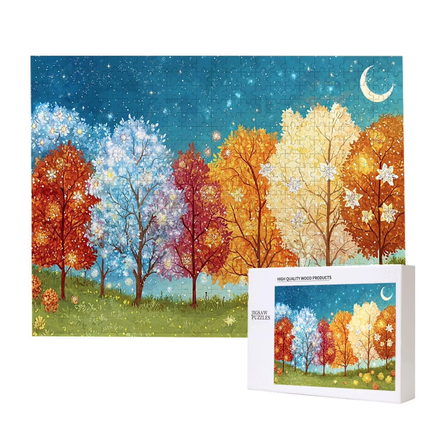 2000 sztuk puzzli, drzewo gwiazdy2000 sztuk puzzli dla dorosłych, prezent rocznicowy, prezent świąteczny, dekoracja domu, zapobieganie degeneracji mózgu u osób starszych v-906