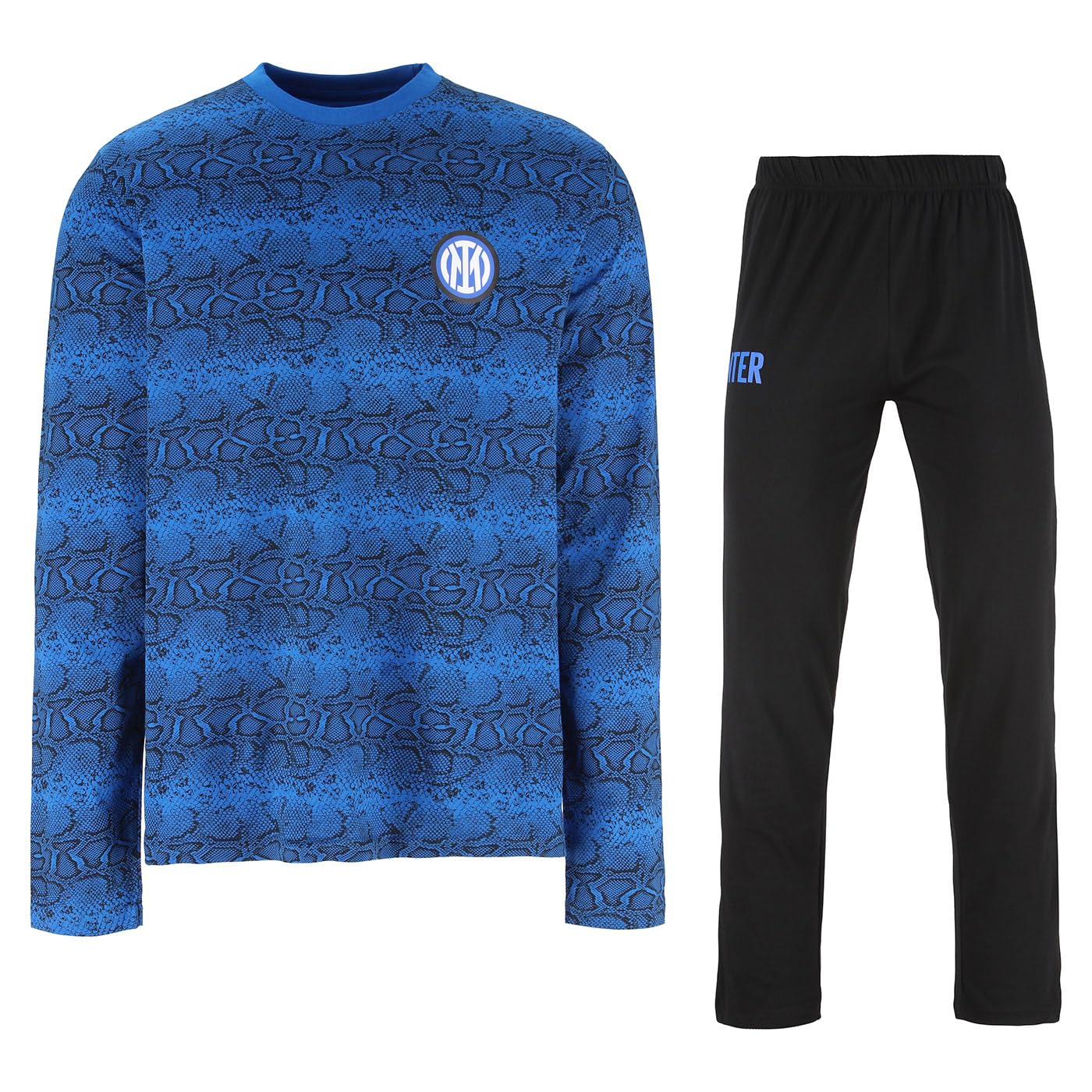 FC Internazionale Milano S.p.A. Pigiama Lungo Bambino con Logo Inter – 100% Cotone Morbido – Caldo e Confortevole per l’Inverno