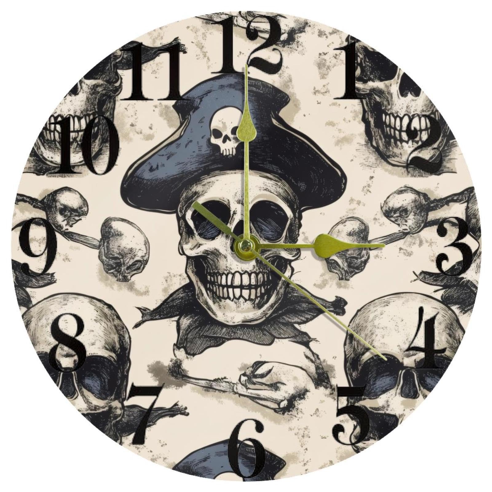 Horloge murale ronde silencieuse sans tic-tac à piles pour l'école