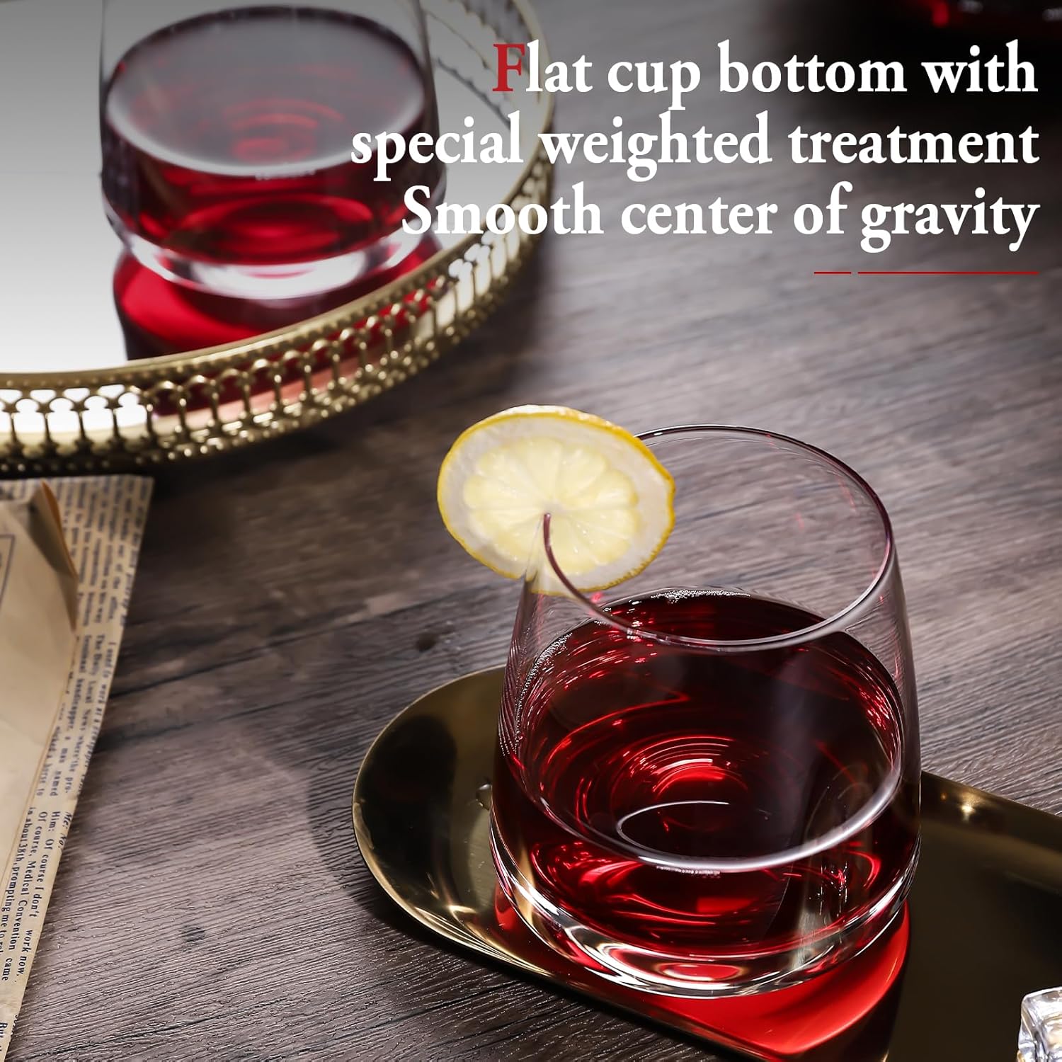 Stemless Wine Glasses Set of 4-14.5oz Hand Blown Heavy Red White Wine Glasses Unique gifts for him/her wedding, birthday, Mother's/father's day, anniversary - Image 6