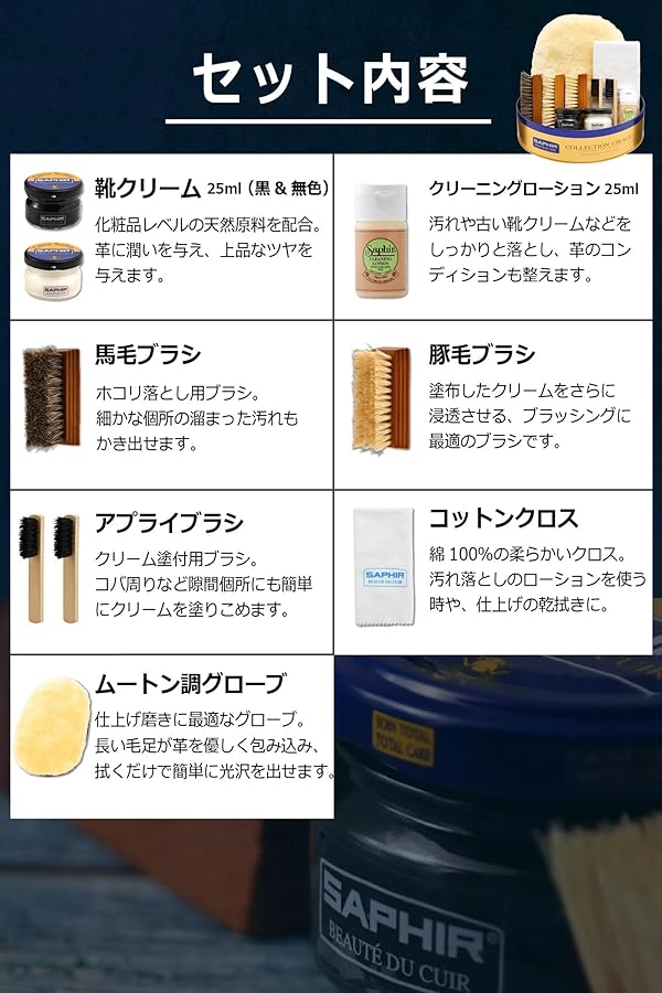 ソフィールセット Amazon | [サフィール] 靴クリーム シューケア スターターセット
