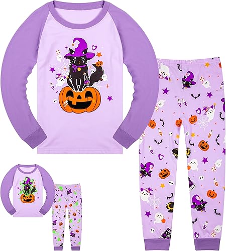 Miniatura 7 de HONGTEYA Ropa de Halloween para niños y niñas, ropa de esqueleto de algodón para niños pequeños, talla 3-7T