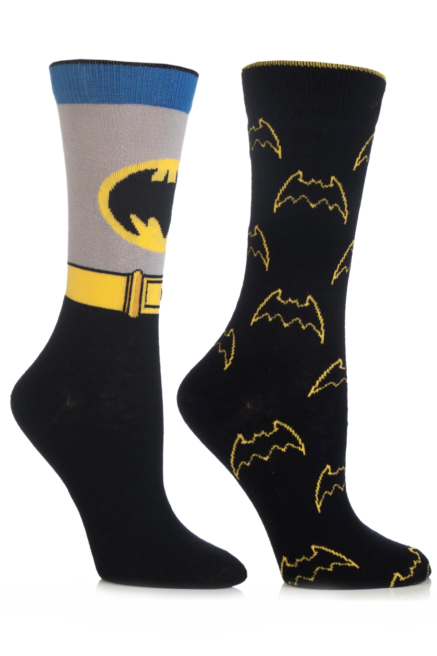SockShop Boys 2 Pair DC Comics Mix Batman Socks Assorted 12.5-3.5