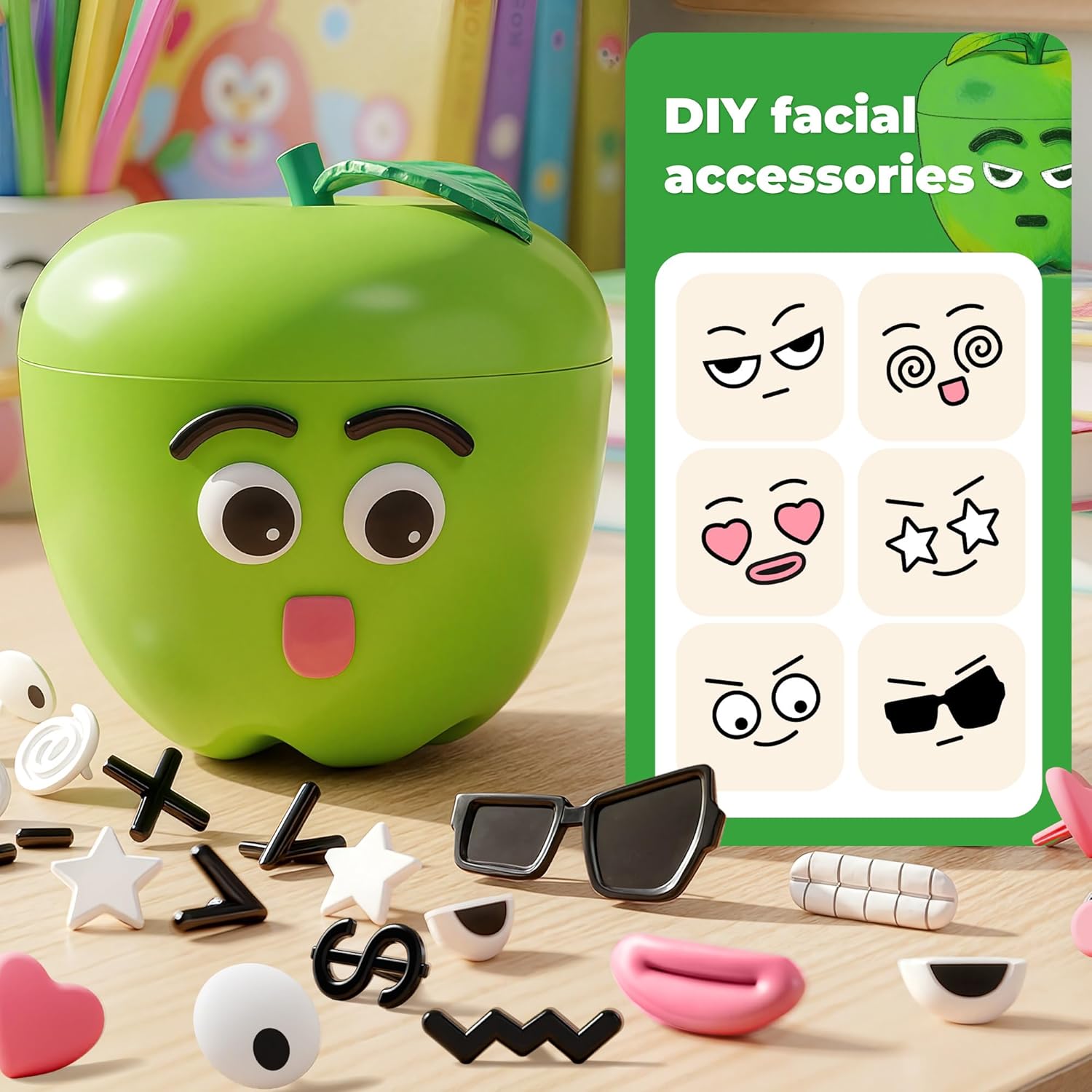 iPlay, iLearn Toddler Play Food Toy, Kids Cutting Fruit Vegetable Toy Food Set, Girl Pretend Play Kitchen Accessories W/ Storage Box, Emotional Learning Activities Birthday Gift 3 4 5 6 8 Year Old Boy