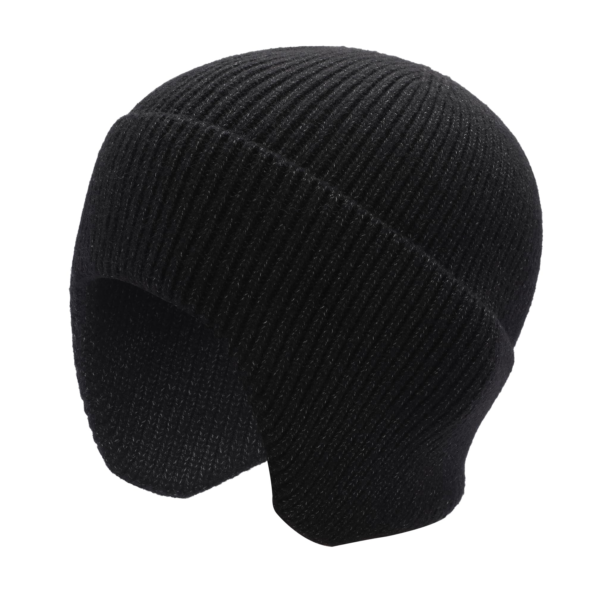 ZLYC Herren Winter Strickmütze mit Ohrenklappen Outdoor Sport Radfahren Ski