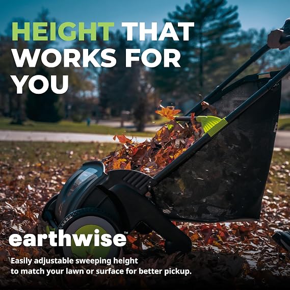 Earthwise LSW70021 21 Wide Black Grass Sweeper
