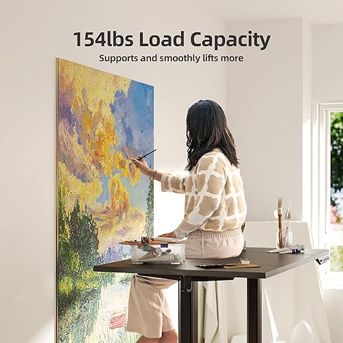 Miniatura 5 de INNOVAR Escritorio eléctrico de pie, escritorio de pie de altura ajustable, escritorio de pie de 40 x 24 pulgadas para computadora de oficina en