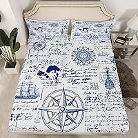 Vista 38 de jejeloiu Sea Turtle Sheet Set Ocean Creature Themed Sheets with Deep Pocket Fitted Sheet Sea Underwater World Bed Sheets Set Bed Reptile Tortoise