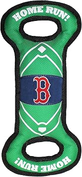 MLB BOSTON RED SOX Baseball Field Dog Toy with Double rim Stitching & Inner SQUEAKER