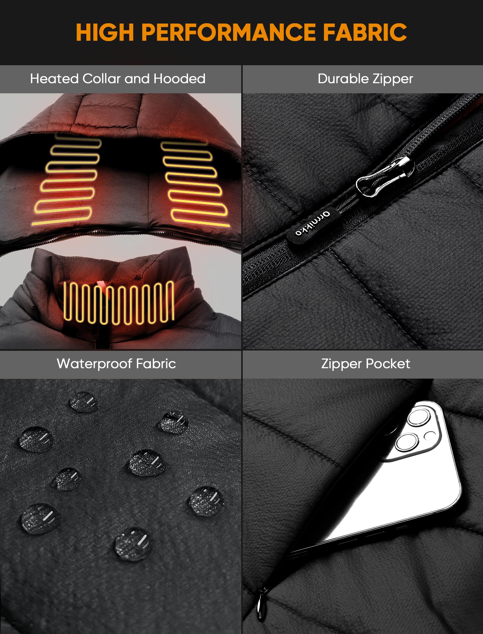 Heizweste Damen Mit Batteriepack 16000mAh Heizweste Herren - Heated Vest for Womens and Mens Wiederaufladbare Beheizte Weste
