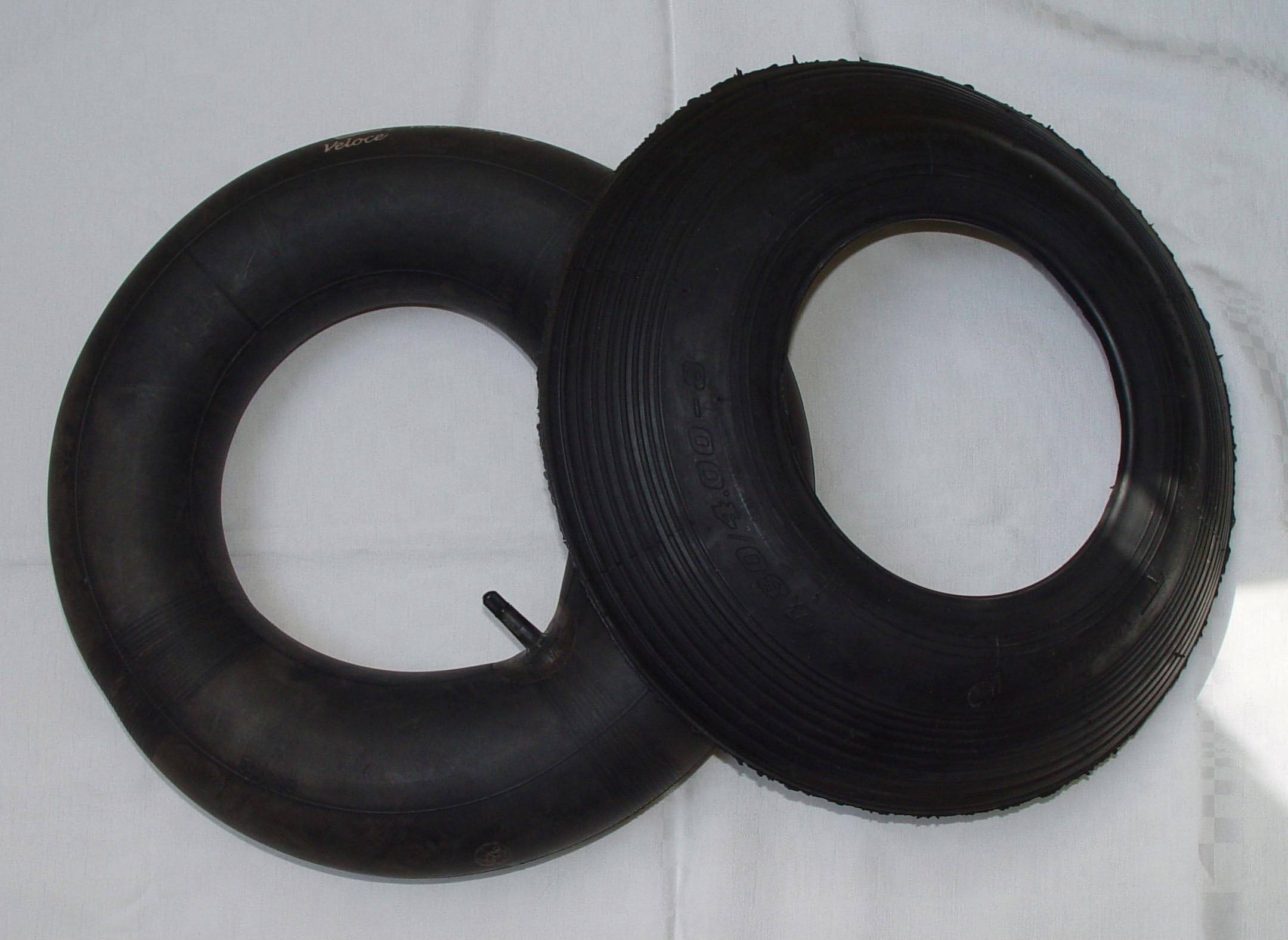 Lot De 2 Chambres à Air 3.50-8 Pour Brouette - Valve Droite Caoutchouc Butyle