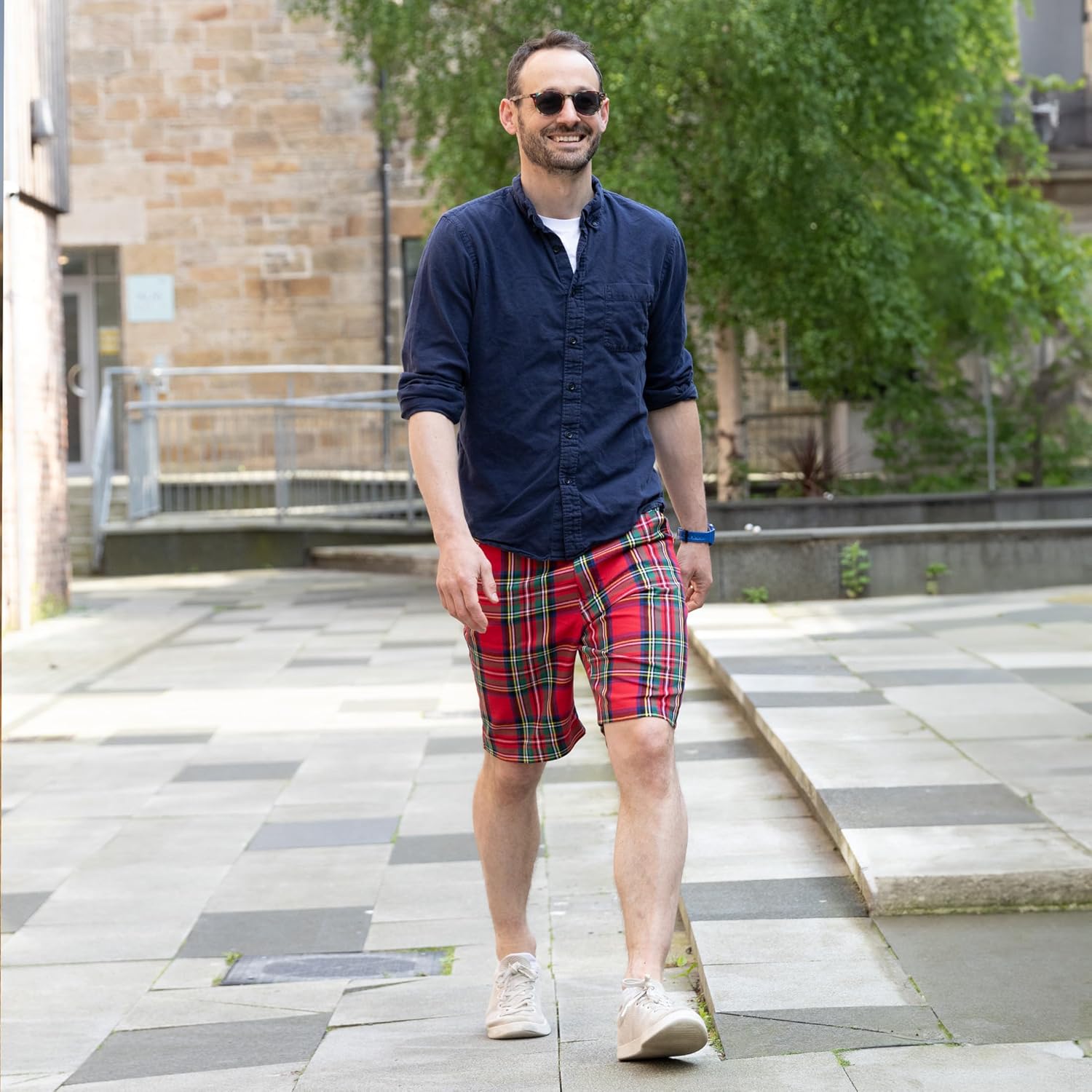 Royal & Awesome Mens Golf Shorts, Crazy Golf Shorts For Men, Plaid Shorts Men - Golf Tool Included