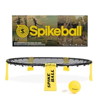 Spikeball El kit original de 1 pelota - Juego de juegos al aire libre, patio y camping - Incluye pelota, red, bolsa con cordón y libro de reglas | Includes 1 Ball, Net, Drawstring Bag and Rulebook, Plays on Grass, Sand or Indoors, Outdoor and Yard Play for Adults