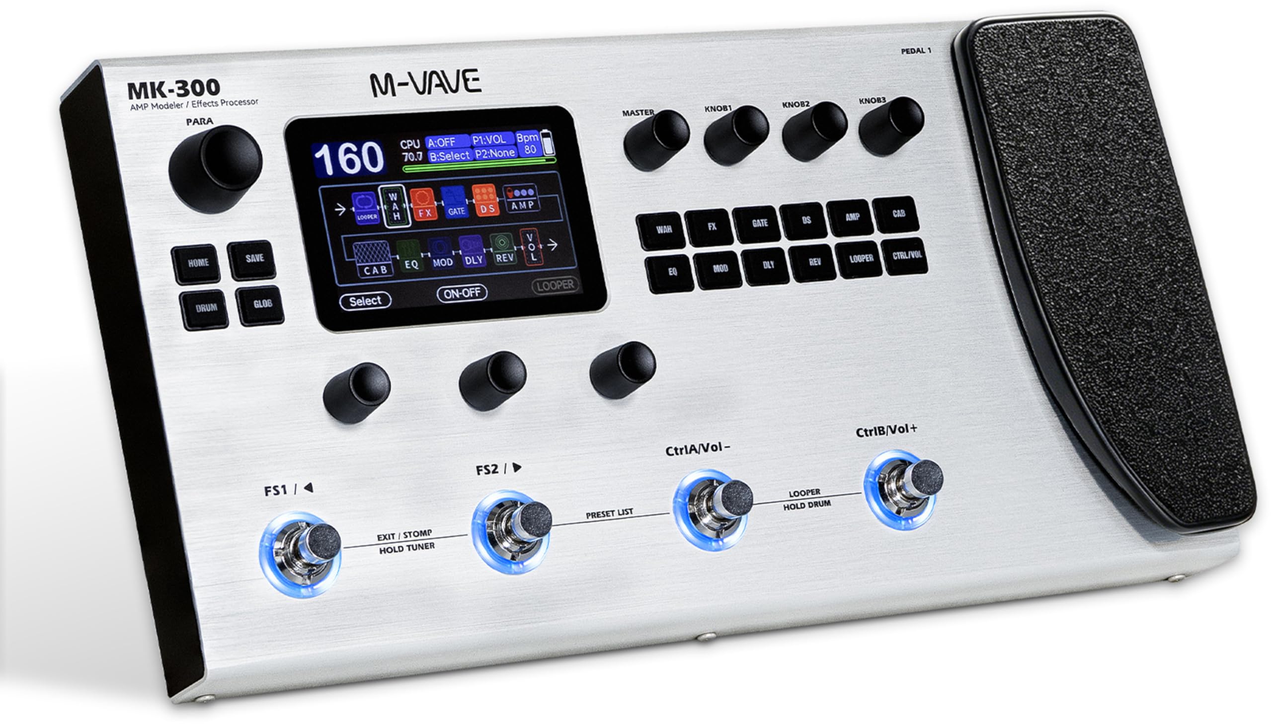 M-VAVE MK-300 Guitar Bass AMP Modeler & Effects Processor with 320