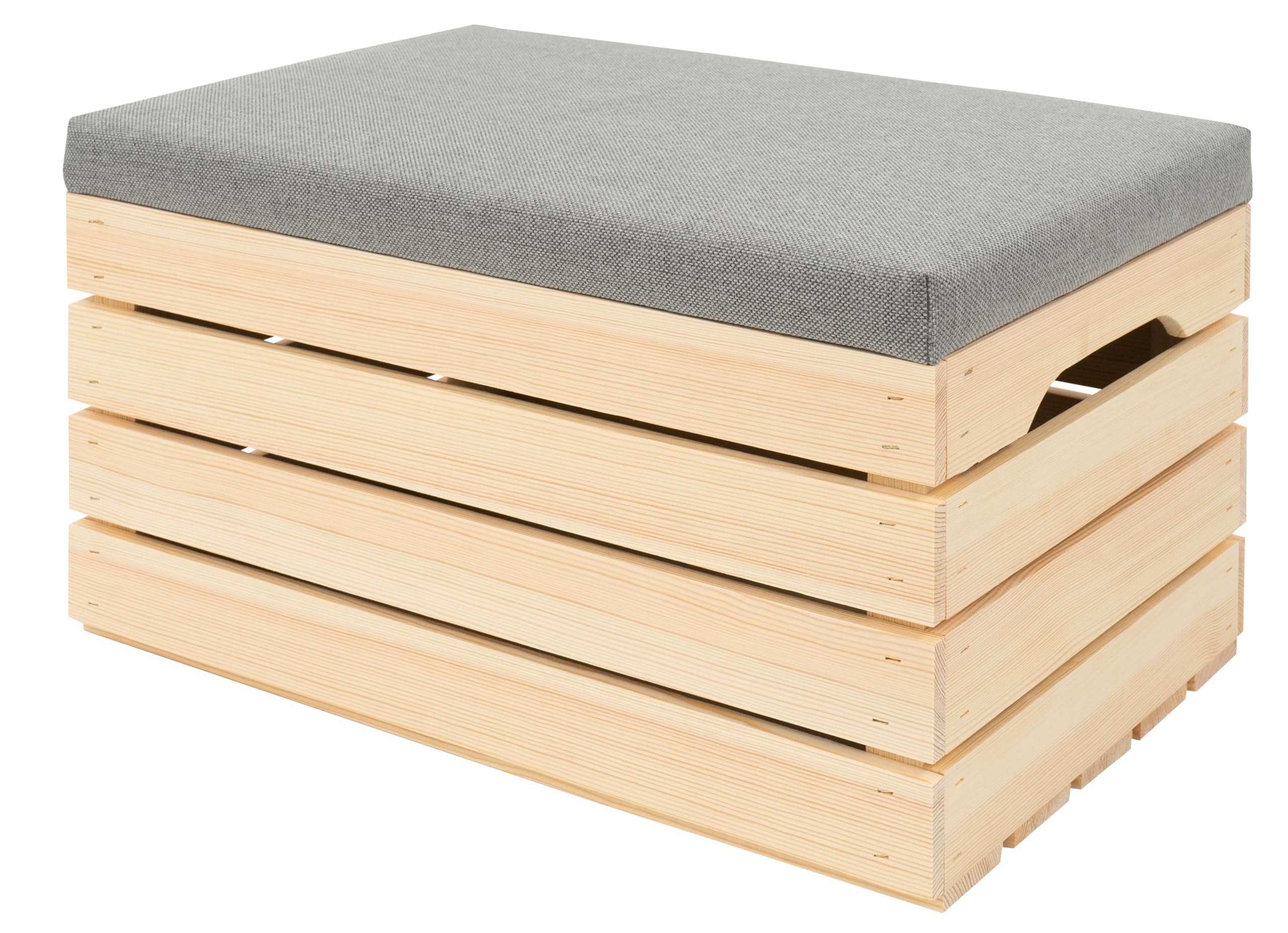 Sektum Ran Sitztruhe mit stauraum Holz - polsterbank Sitzbox - sitzbank mit stauraum - aufbewahrungsbox mit Deckel
