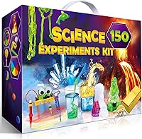 UNGLINGA 150 Science Experiments Kit for Kids - STEM Toys with Volcano, Bouncy Balls, Chemistry Lab - Birthday Gifts for Boys Girls