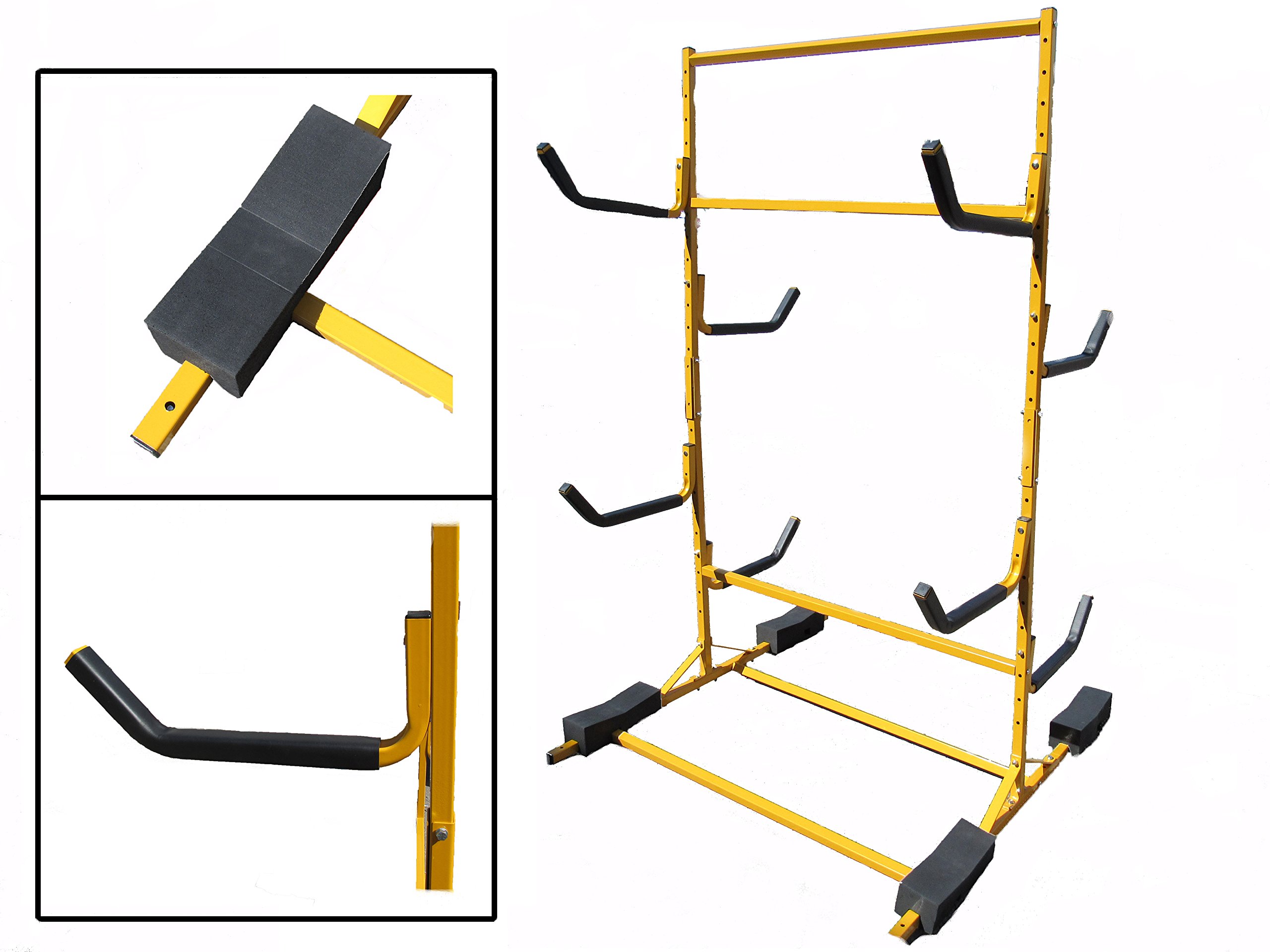 Storage Rack for Canoes Sups Kayaks Free Standing - Holds 6 Watersport Items