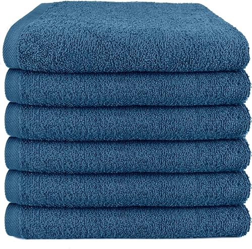 Miniatura 7 de DAN RIVER Juego de 6 toallas de baño económicas 100% algodón, superabsorbentes, de secado rápido, calidad de hotel para el hogar, gimnasio, spa y