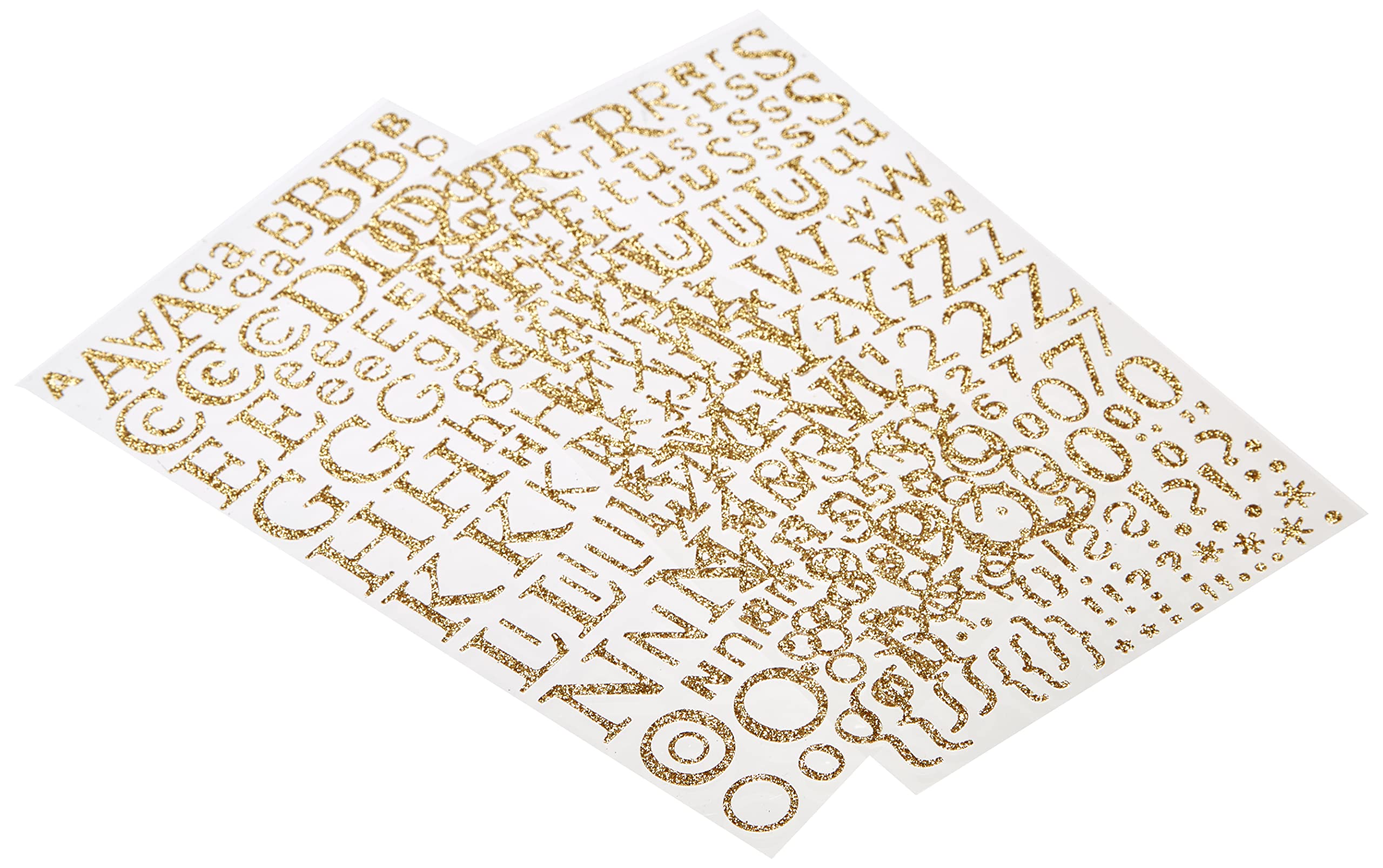 300 Lettres Adhésives Paillettées Dorées - Alphabet Artemio