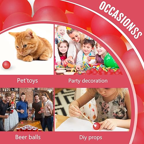 Vista 21 de Hanaive Paquete de 100 pelotas de tenis de mesa multicolor de 1.575 pulgadas, bolas de plástico lavables a granel, juego pequeño para juegos de Negro