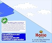 Vista 19 de Holle Bolsas orgánicas de comida para bebés, puré de plátano y llama para bebés con plátano, manzana, mango y albaricoque, (paquete de 6) bocadillos