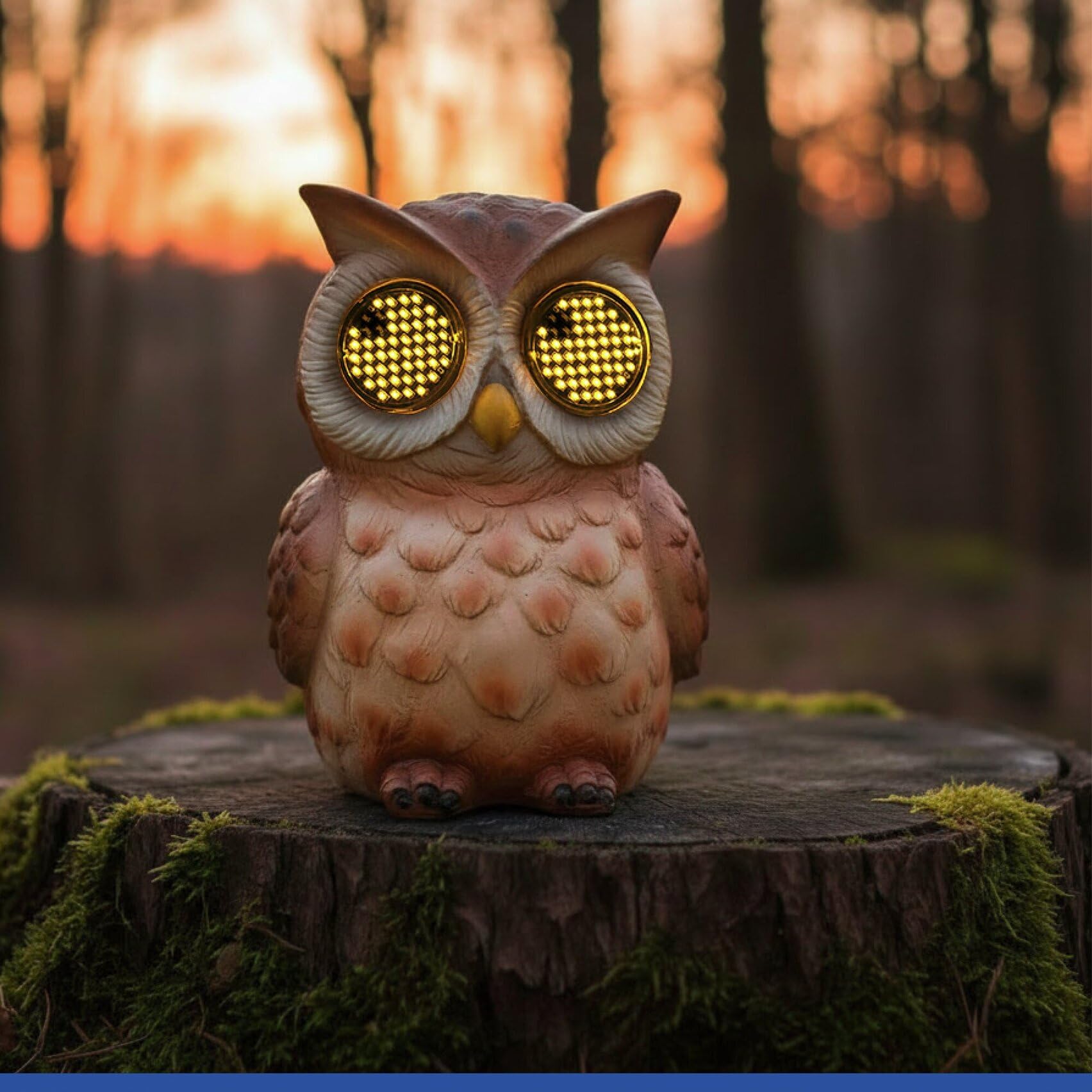 Maximex Figurine Solaire pour Jardin Blinky Eyes avec Yeux LED, résistante aux intempéries, décoration Solaire de Jardin et terrasse, avec capteur crépusculaire, 9,8 x 13 x 9,3 cm, polyrésine