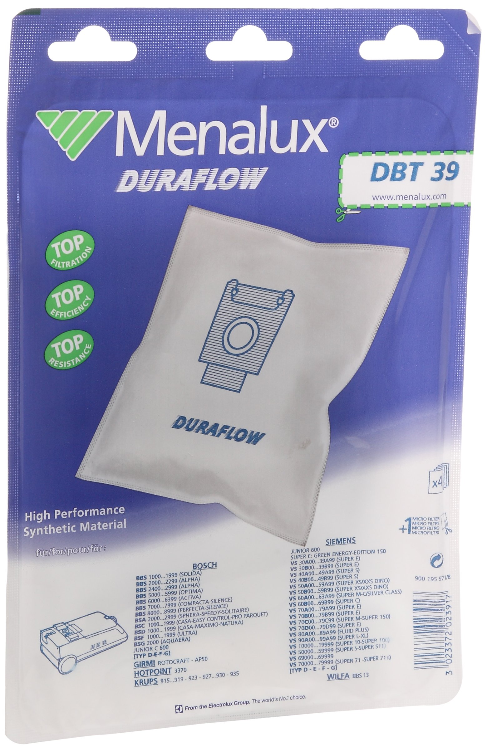 Sacchetti Per Aspirapolvere Menalux - Confezione Da 5 Sacchetti + 2 Filtri - Foto 2